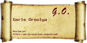 Gerle Orsolya névjegykártya