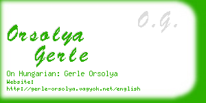 orsolya gerle business card